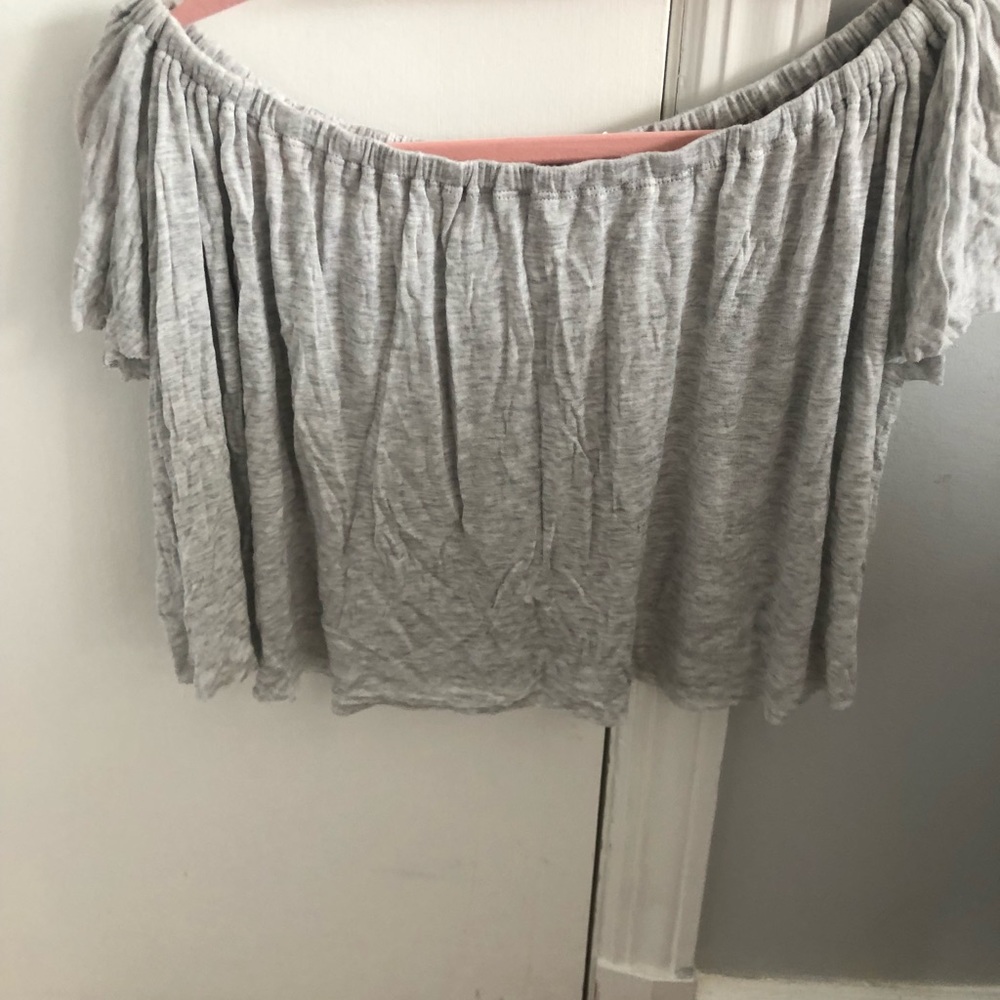 Grey off the shoulder top